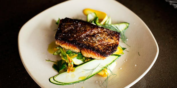Pan fried barramundi