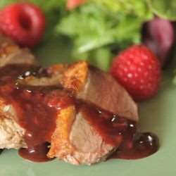 Pan Roasted Duck Breasts with Raspberry Sauce