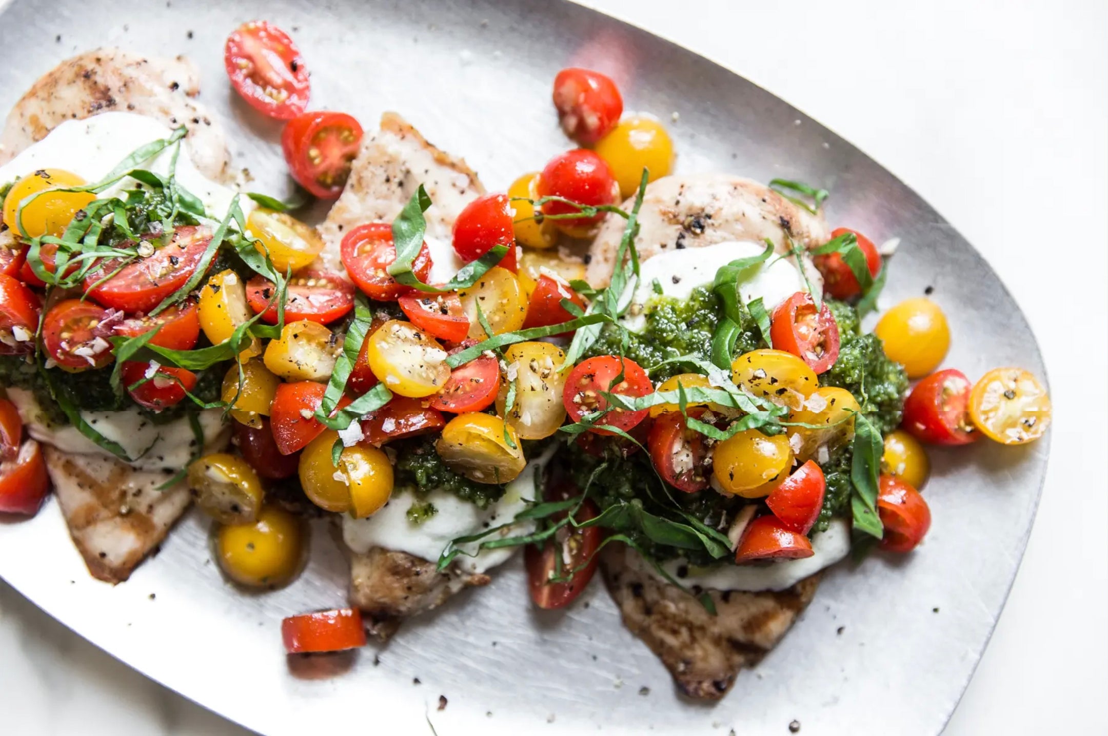 Pesto Chicken Bruschetta