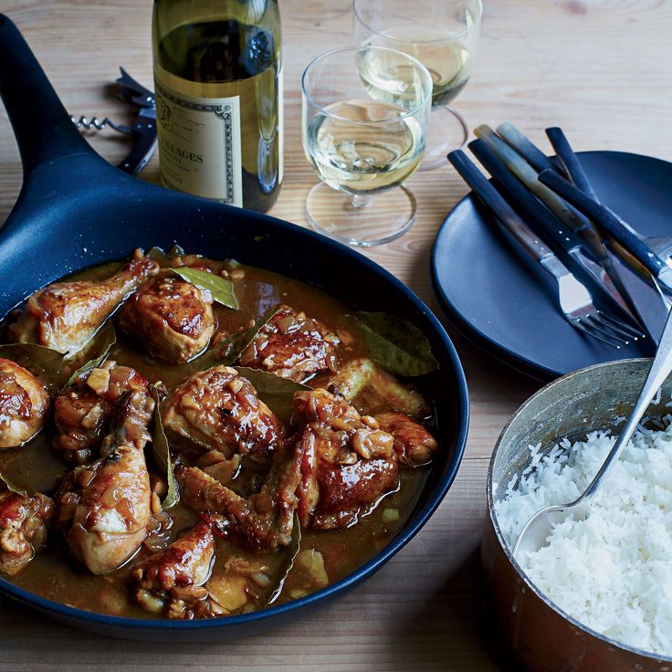 Pork Adobo with a lighter wine