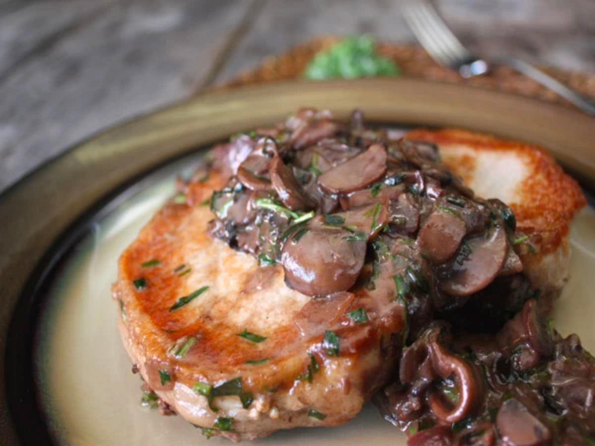 Pork Chops with Tarragon Mushrooms
