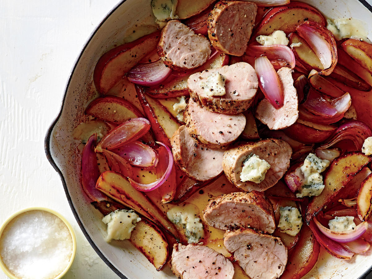 Pork Tenderloin with Blue Cheese and Pears