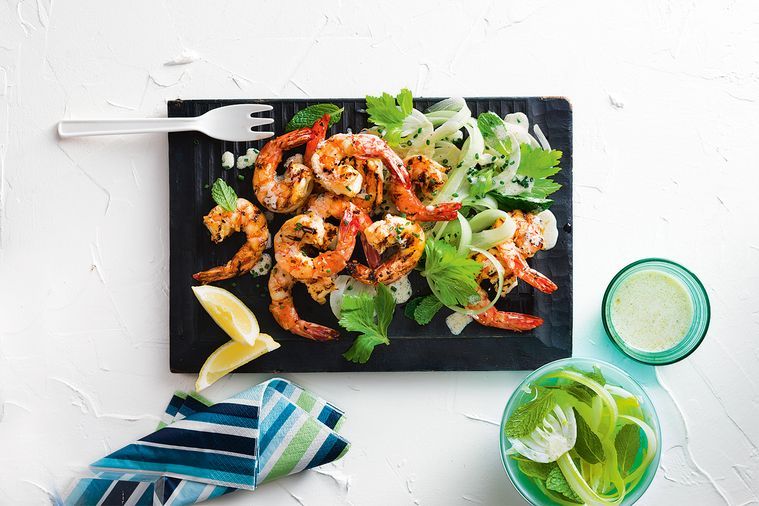Prawns with Buttermilk Dressing and Celery Salad