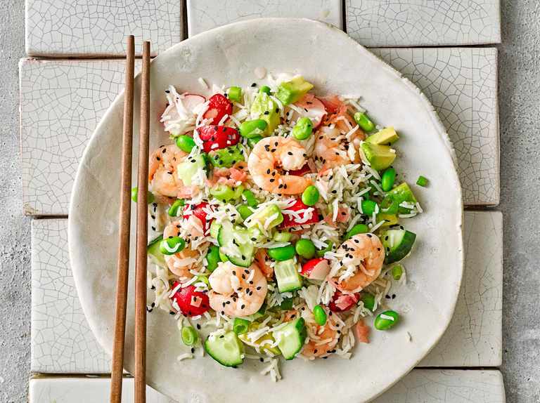 Quick Japanese-Style Rice Salad