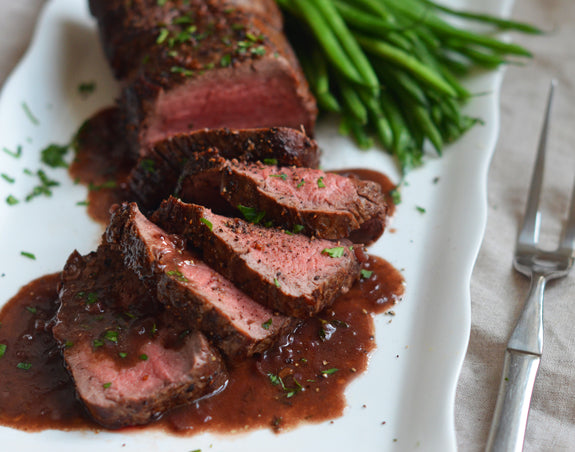 Roast Beef Tenderloin with Red Wine Sauce