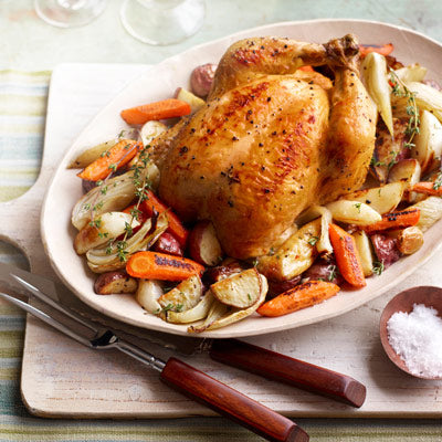 Roasted Chicken with Winter Vegetables