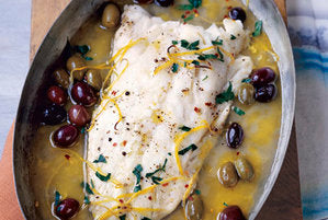 Roasted Pacific Cod With Olives and Lemon