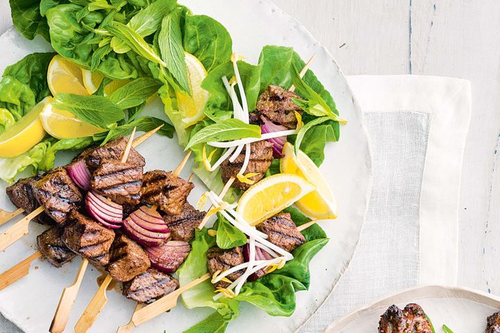 Salt and Pepper Beef and Lettuce Wraps