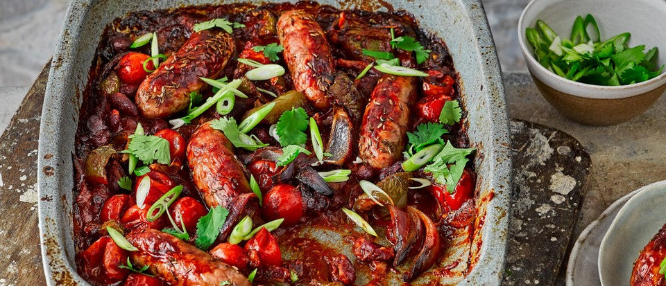 Sausage Chilli Traybake