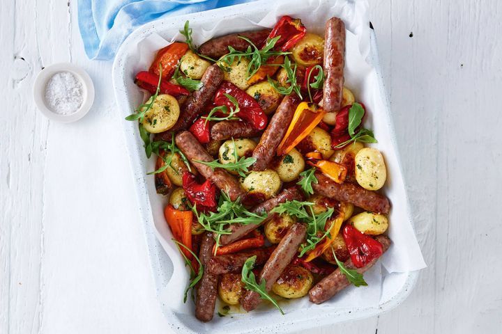 Sausage and Veggie Tray Bake