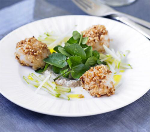 Scallop & Apple Salad with Hazelnut Dressing