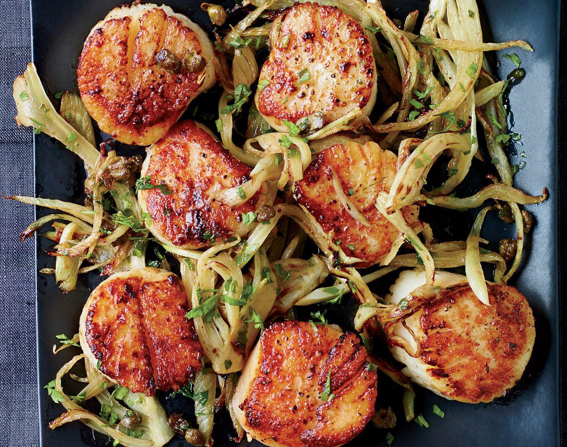 Scallops with Fennel Grenobloise