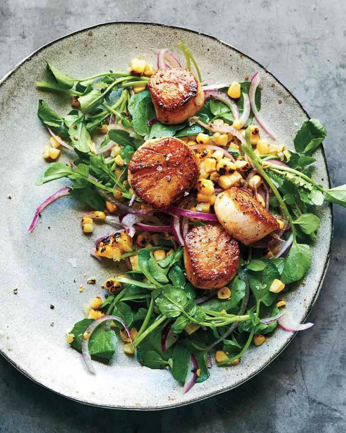 Scallops with Grilled Sweet Corn Salad