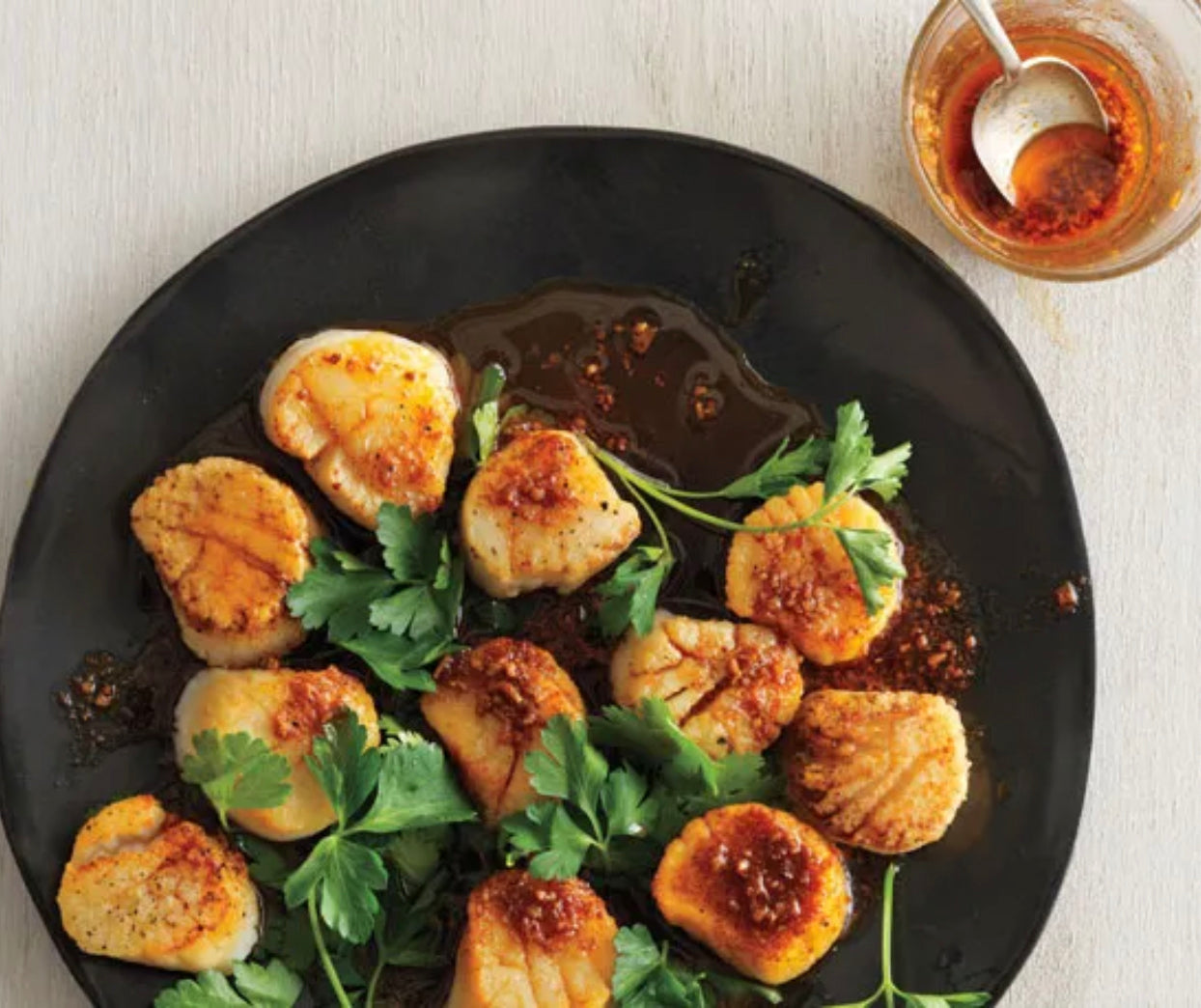 Scallops with Spice Oil