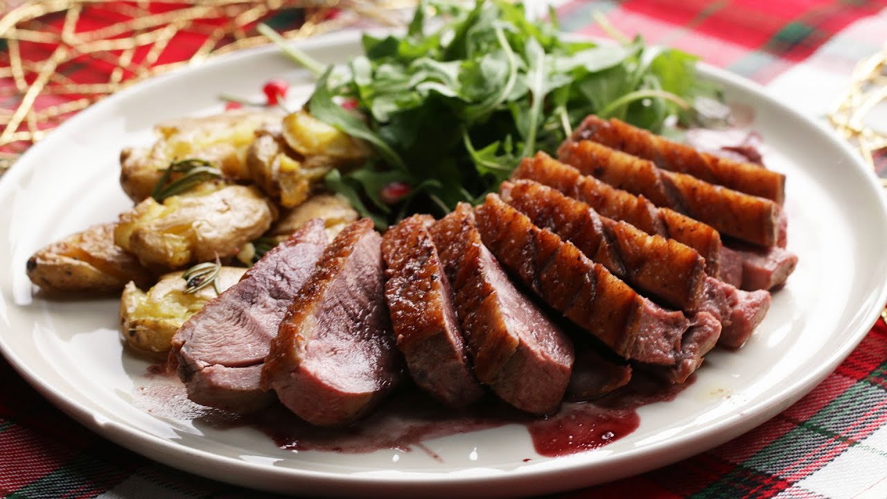 Seared Crispy Skin Duck Breast With Duck Fat Fried Potatoes