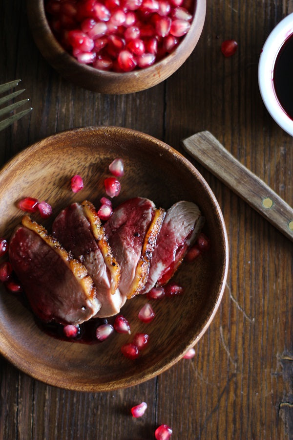 Seared Duck Breast with Pomegranate Reduction