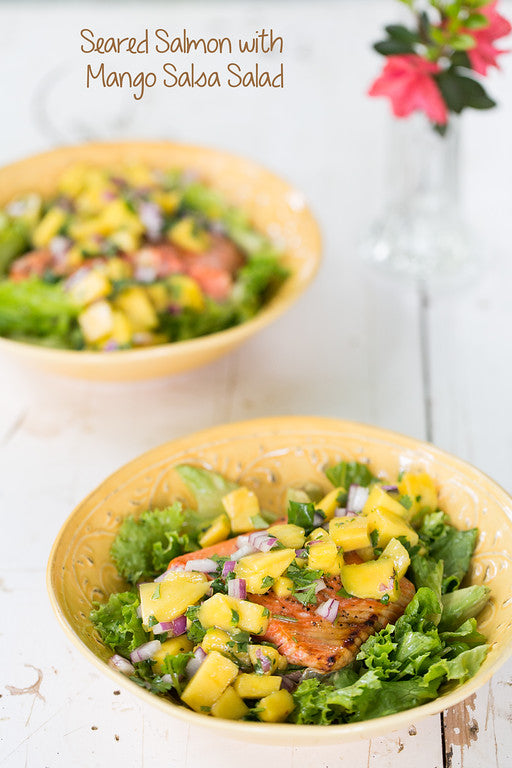 Seared Salmon with Mango Salsa Salad