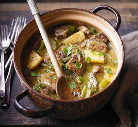 Slow-Braised Pork Shoulder with Cider & Parsnips