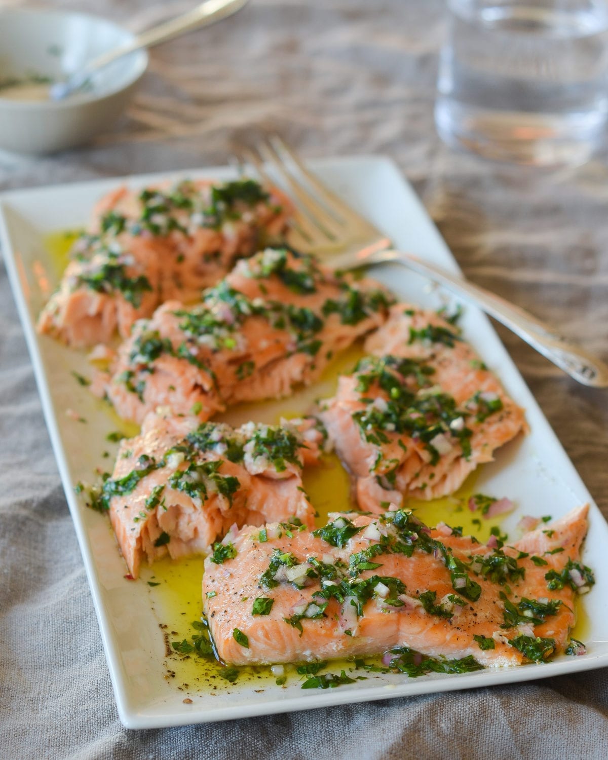 Slow-Roasted Salmon with French Herb Salsa