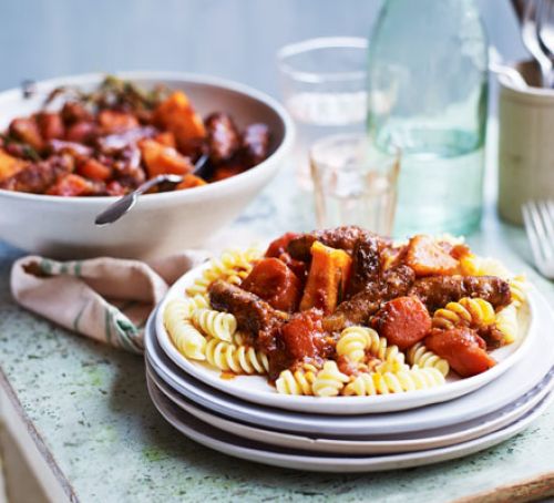 Slow cooker sausage casserole