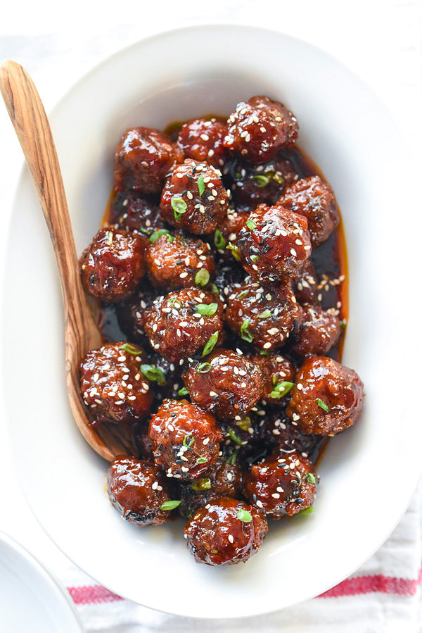 Slow Cooker Sriracha Meatballs