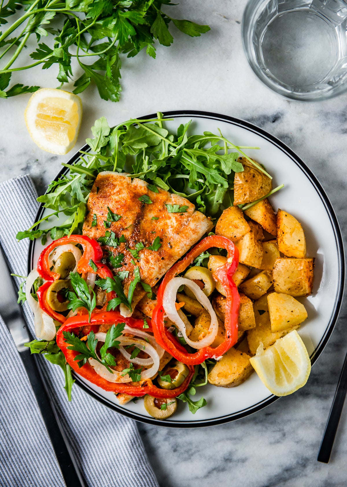 Spanish Style Baked Barramundi
