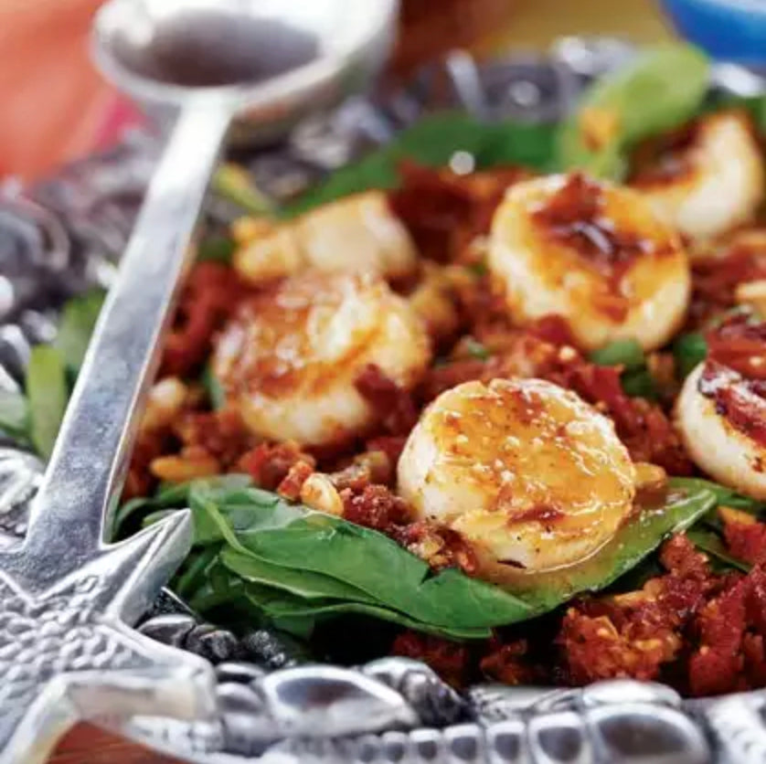 Spinach and Scallop Salad
