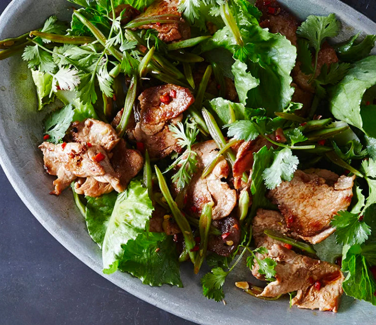 Stir-Fried Pork with Eggplant, Chile, and Runner Beans