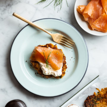 Sweet Potato Rostis with Smoked Salmon