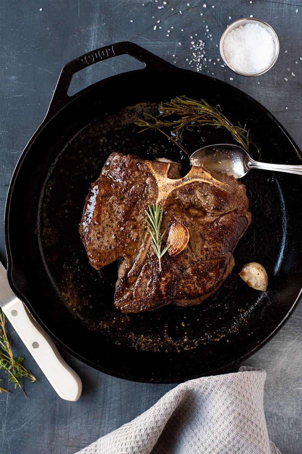 T-Bone Steak with Garlic and Rosemary Recipe
