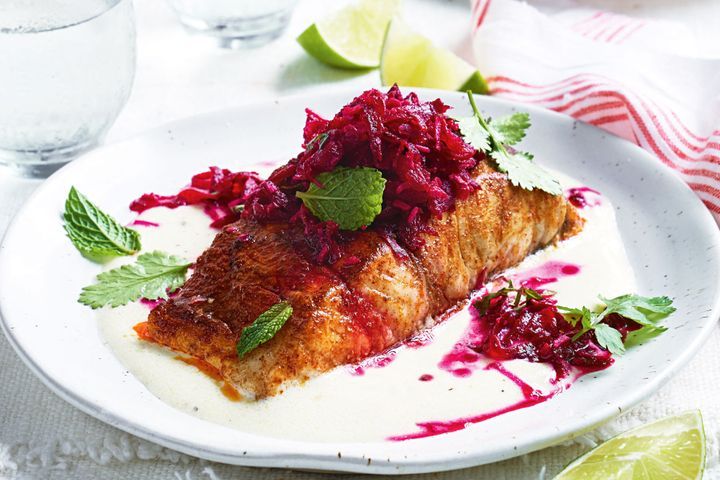 Tandoori-spiced Barramundi with Beetroot Relish