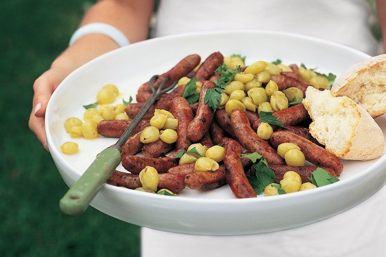 Vineyard Sausages with Grapes