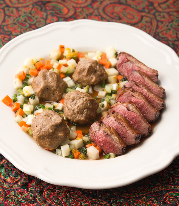 Wood Duck with Acorn Dumplings and Winter Salsa