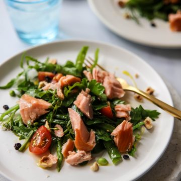 Wood Roasted Huon Salmon Herb Salad