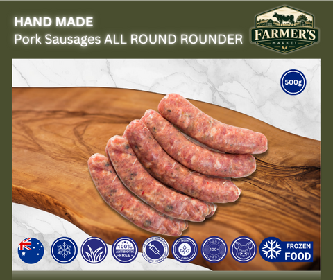 Frozen - Pure Pork All Day All Rounder Sausage, Approx 500g Pack