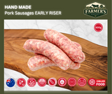 CHILLED - Pure Pork Breakfast Early Riser Sausage, Approx 500g Pack ( hand-made  9/8)