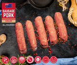 CHILLED - Pure Pork All Day All Rounder Sausage, Approx 500g Pack (hand-made - 9/8)