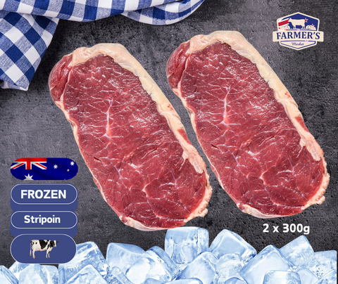 FROZEN Premium Striploin Steaks 2 x 400g