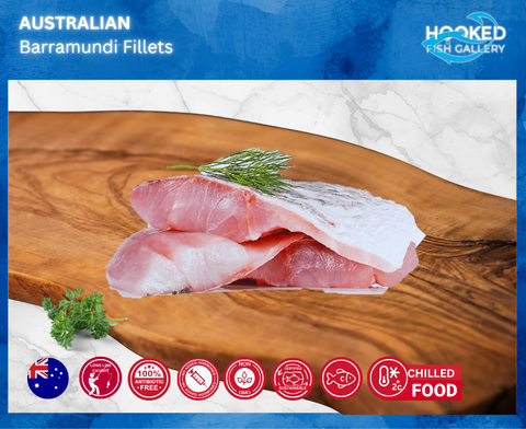 CHILLED - Barramundi Fillets, 2 x 150-190gm (arrives 4/9)