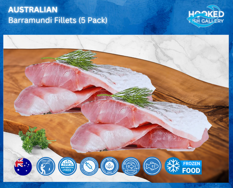 FROZEN - Barramundi Fillets, 5 x 180-220gm