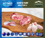 FROZEN - BBQ for 4: 2 x 300gm Rib Eye Steaks , 2 x NZ White Fish, 1 x Packet Chicken Drumsticks