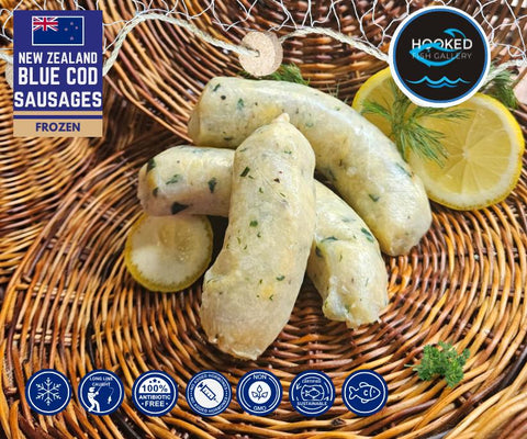 FROZEN - Blue Cod Fish Sausage ( hand-made  - 19/10)