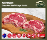 CHILLED: Premium Rib Eye Steaks (Scotch Fillet), 2 x 400gm