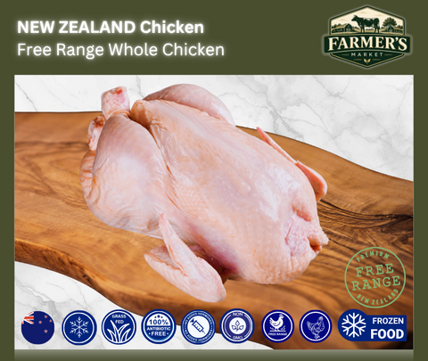 FROZEN - ORGANIC New Zealand Whole Chicken 1.5kg