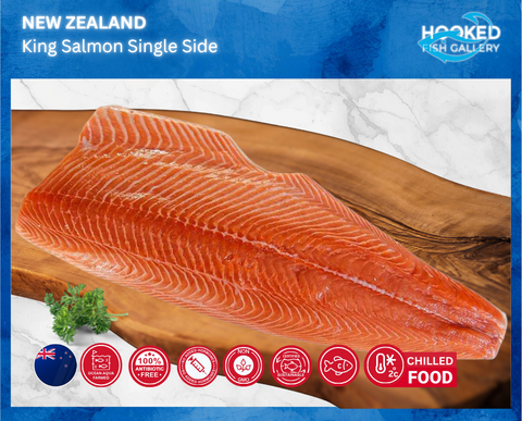 CHILLED - New Zealand Fresh King Salmon (Whole Side Fillet), 1.1kg-1.4kg