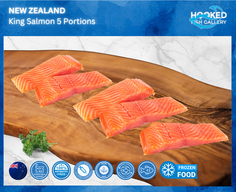FROZEN - New Zealand King Salmon 5 x 150-190gm each