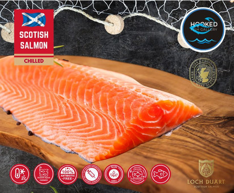 CHILLED - Scottish Atlantic fresh Salmon (Whole Side Fillet), 1.2kg-1.5kg