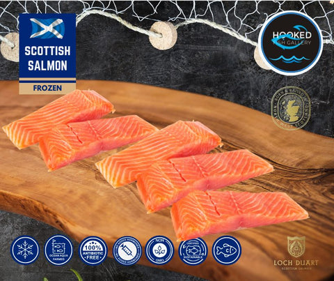 FROZEN - Scottish Atlantic fresh Salmon 5 x 150g - 190g