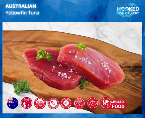 CHILLED: Yellowfin Tuna Fillets Approx 2 x 230 - 260g each (arriving 24/8)