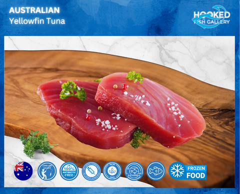 FROZEN: Yellowfin Tuna Fillets Approx 2 x 200 - 230g each